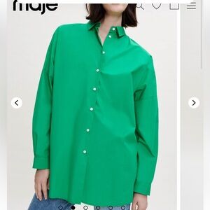 Maje Vibrant Green Blouse